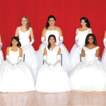 Lower Valley Cotillion debutantes from Port Isabel seen (front, l-r) are Anissa Perez, Isis Garcia, Sophie Meisel, (back, l-r) Emily Ochoa, Taryn Reeves, Ana Loza, Daysha Gonzalez and Daniela Salinas. (Courtesy photo)