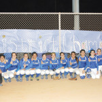 The Port Isabel Lady Tarpons celebrate after winning the district crown on Tuesday against La Feria. (Staff photos by Ray Quiroga)