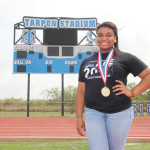 Port Isabel High School track and field standout Daniella Lynn Murchison secured the 3A shot put state title last weekend. (Staff photo by Ray Quiroga)